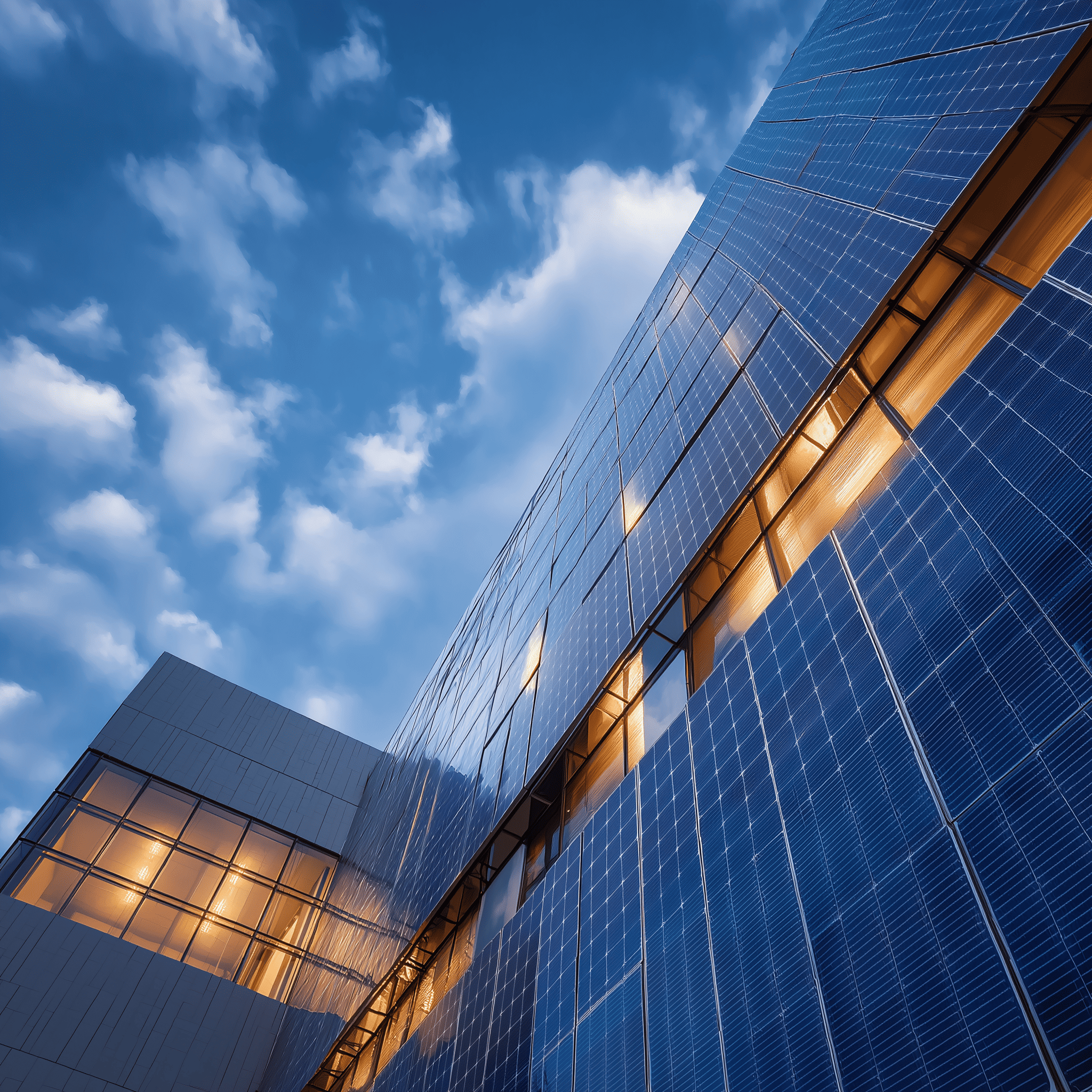 Solar power system BIPV wall-mounted